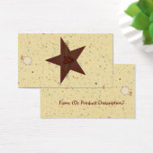 Label voor gebarsten Tin Star Hang Visitekaartjes (Bureau)
