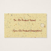 Label voor gebarsten Tin Star Hang Visitekaartjes (Achterkant)