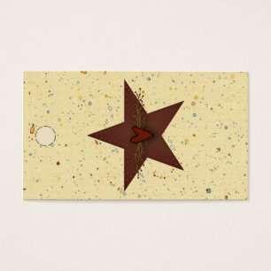 Label voor gebarsten Tin Star Hang Visitekaartjes