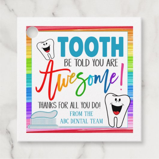 Label voor gebitswaardebepaling Week Cadeau (Voorkant)