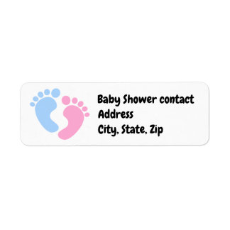  label voor gender reveal baby shower