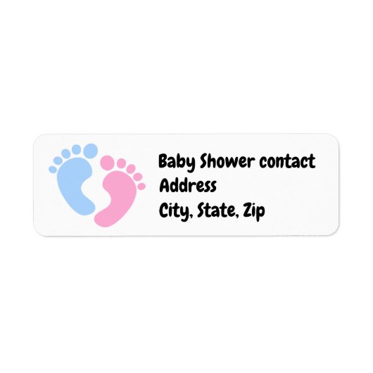  label voor gender reveal baby shower (Voorkant)