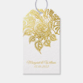 Label voor goudglitterbruiloft cadeaulabel (Voorkant)