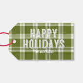 Label voor groene feestdagen Prettige feestdagen c Cadeaulabel (Achterkant Horizontaal)