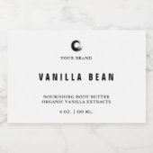 Label voor grote pot body butter voedselcontainer etiket (Enkel label)