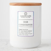 Label voor haarconditioner voor hotelgasten voedselcontainer etiket (Voorkant)