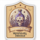 Label voor Heksenbrouwsel Slangentekenen (Voorkant)