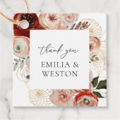 Label voor herfst Bohemian Wedding Favor (Voorkant)