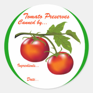 Label voor het inmaken van tomatenconserven