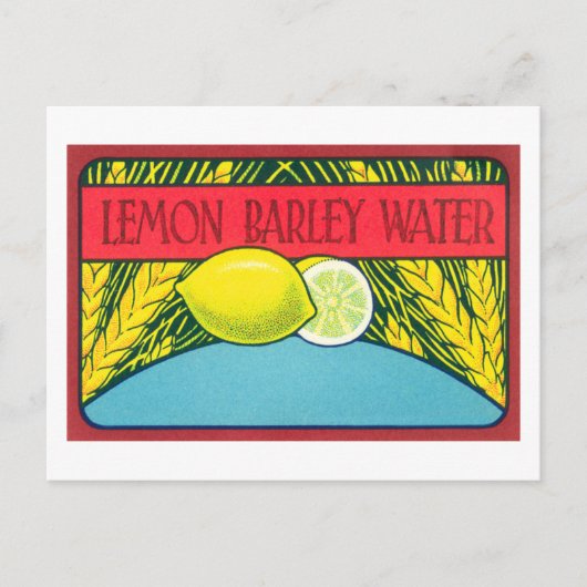 label voor het laagwater voor gerst briefkaart (Voorkant)