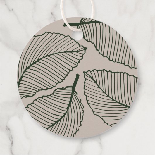 Label voor het ophangen van Logo van modern ledere (Achterkant)