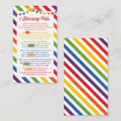 Label voor het plukken van pillen, gedicht (Voorkant / Achterkant)