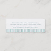 Label voor het slaan van wasmachines / visitekaart (Achterkant)