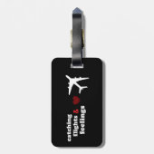 Label voor het vangen van vluchten en gevelbekledi bagagelabel (Achterkant verticaal)