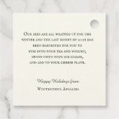 Label voor Honey Gift Manden en Canvas tassen Hive (Achterkant)