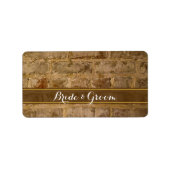 Label voor industrieel chic Bricks Wedding Favor (Voorkant)