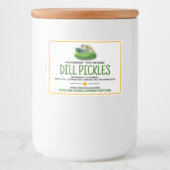 Label voor ingeblikte augurken voedselcontainer etiket (Voorkant)