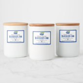 Label voor Ingeblikte Blauwe Bessen Voedselcontainer Etiket (Flessen)