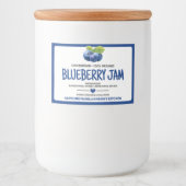 Label voor Ingeblikte Blauwe Bessen Voedselcontainer Etiket (Voorkant)