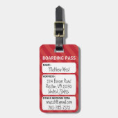 Label voor instapkaarten bagagelabel (Voorkant verticaal)