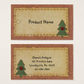 Label voor kerstboom naaien visitekaartjes (Voorkant /achterkant)