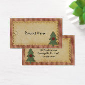 Label voor kerstboom naaien visitekaartjes (Bureau)