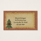 Label voor kerstboom naaien visitekaartjes (Achterkant)