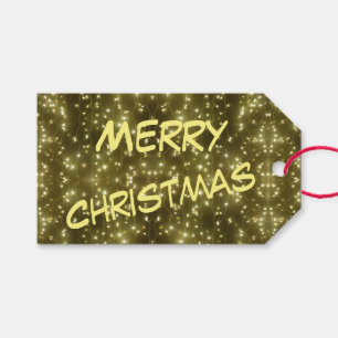 Label voor kerstcadeaus met gulle gouden laars cadeaulabel
