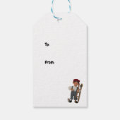 Label voor kerstcadeaus met kerstcadeaus voor kers cadeaulabel (Achterkant)