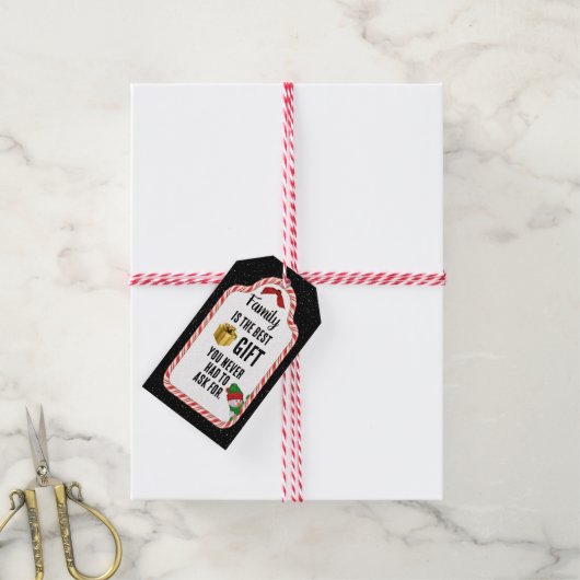 Label voor kerstcadeaus voor familie cadeaulabel (Met Touw)