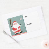 Label voor kerstcadeautjes bij honkbal (Envelop)