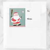 Label voor kerstcadeautjes bij honkbal (Tas)