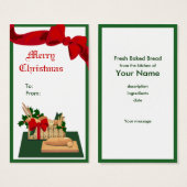 Label voor kerstcadeautjes voor lezen mandje visitekaartje (Voorkant /achterkant)