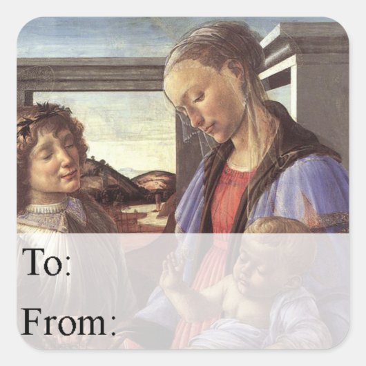 Label voor kerstcadeautjes voor moeder en kind (Voorkant)