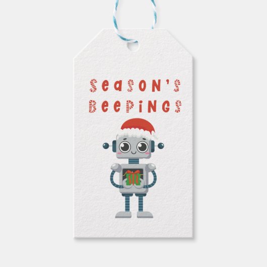 label voor kerstcadeautjes voor robots voor kerstm cadeaulabel (Voorkant)