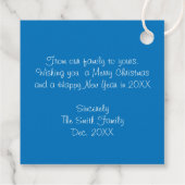 Label voor kerstmis (blauw) (Achterkant)