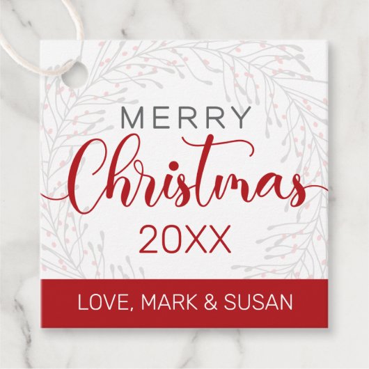 Label voor kerstmis (wit) (Voorkant)