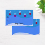 Label voor kerstsiercadeau visitekaartjes (Bureau)