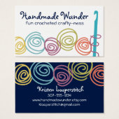 label voor kleurrijke garen visitekaartjes (Voorkant /achterkant)