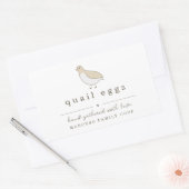 Label voor Kwartel Eierdoos Personaliseer voor Boe (Envelop)
