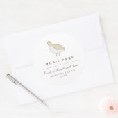 Label voor Kwarteldoos Personaliseer voor Boerderi (Envelop)