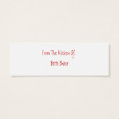 Label voor landbaken mini visitekaartjes (Achterkant)