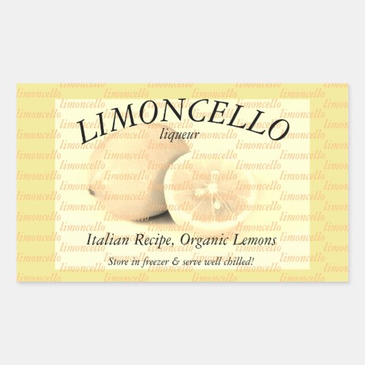 Label voor Limoncello (Voorkant)