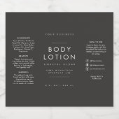 Label voor luxe bodylotionfles van 8oz sparkling wijnetiket (Enkel label)