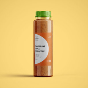 Label voor luxe minimalistische sap-smoothiebottel voedselcontainer etiket