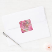 Label voor luxe roze marmer & goud folie ingrediën (Envelop)