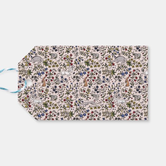 Label voor middeleeuwse geit en molen cadeaulabel (Achterkant Horizontaal)