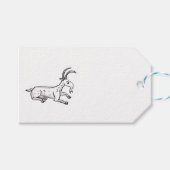 Label voor middeleeuwse geit en molen cadeaulabel (Voorkant (Horizontaal))