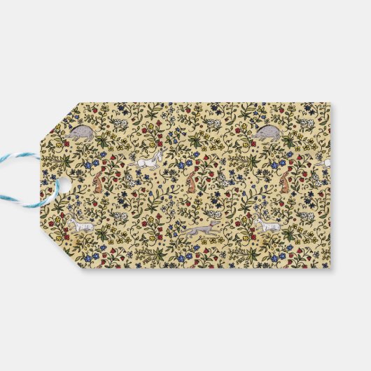 Label voor middeleeuwse griep en mille vlooiengift cadeaulabel (Achterkant Horizontaal)