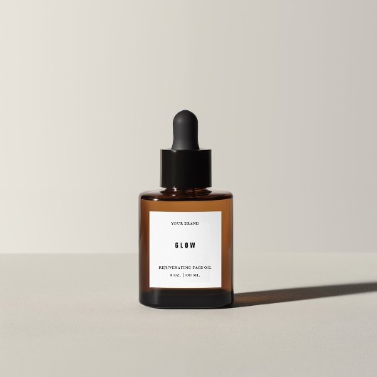 Label voor mini druppelflesje met gezichtsolie